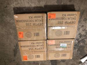 Lot of 4 Husky 4 in. Caster Kit for Heavy Duty Welded Steel Garage Base Cabinets  Customer Returns See Pictures