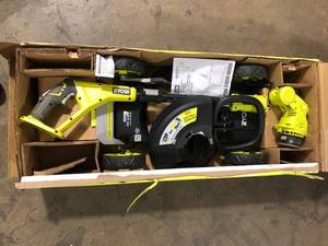 RYOBI ONE 18V 12 in. Cordless Battery 3-in-1 Mower, String Trimmer, and Edger (Tool Only)   Customer Returns See Pictures