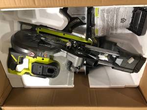 RYOBI ONE 18V Cordless 7-14 in. Sliding Compound Miter Saw   Customer Returns See Pictures