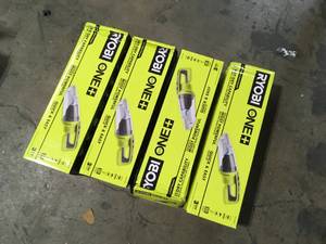 Lot of Ryobi RYOBI ONE 18V Cordless WetDry Hand Vacuum (Tool Only)   Customer Returns See Pictures
