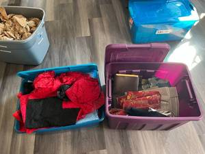 2 Totes of Fabric