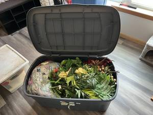 Large Hinged Tote Full of Craft Supplies