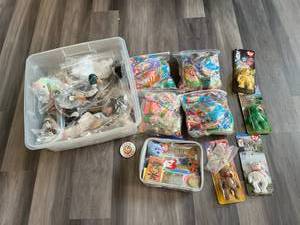 Tote of Beanie Babies Collectibles