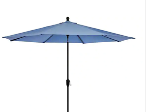 lot 7 image: 10 ft. Aluminum Market Auto Tilt Patio Umbrella in Periwinkle Model # 9110-01241300 Store SKU # 1003396592 NEW