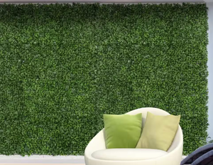 lot 15 image: Outsunny 12 PCS 20 ft. x 20 ft. Boxwood Panels Topiary Wall Green Artificial Grass Model # 844-140 NEW