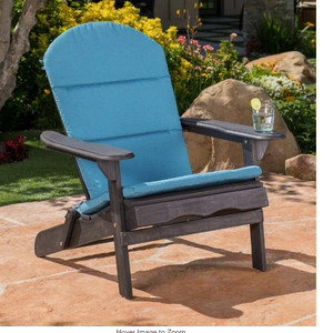 lot 29 image: 2 Pack Noble House Malibu Dark Teal Outdoor Adirondack Chair Cushion Model # 42038 Store SKU # 1004181386  NEW