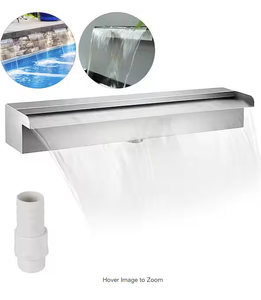 lot 33 image: VEVOR  Waterfall 17.7 x 4.5 x 3.1 in. Waterfall Spillway with Pipe Connector Model # PQSBJPJSW450PQJSKV0 Store SKU # 1007909356 NEW