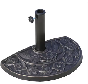 lot 54 image: Outsunny  20 in. Half Round Patio Umbrella Base  1.5 in., 1.9 in. Pole in Bronze  84D-006 Store SKU # 1005526154 NEW