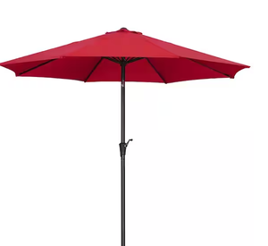 lot 69 image: OVASTLKUY-11-ft-Market-Outdoor-Patio-Umbrella-with-Push-Button-Tilt-and-Crank-in-Red-MAOV-OTU029RD317895330
