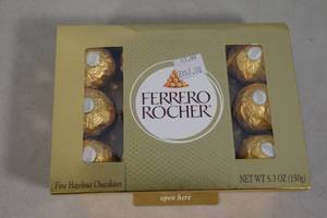 lot 134 image: 3ct Ferrero Rocher Fine Hazelnut Chocolates 12-Pack