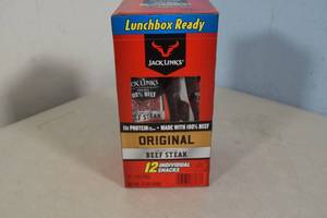 lot 179 image: Jack Links Original Flavor Beef Steak Snacks 12-Pack