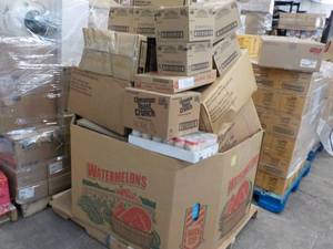 Pallet of clothes, Medical Supplies...
