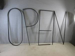 (H-2) 4pc Black Metal OPEN Letters ...
