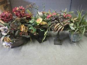 (F-3) Assorted Fake FlowersPlants ...