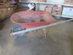 (A-1) Wheelbarrow - Metal Tub Wood ...