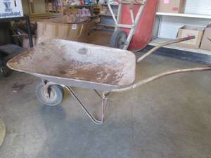 (A-1) Vintage Wheelbarrow - All Met...