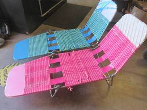 (F-1) 2 Portable Folding Lounge Cha...
