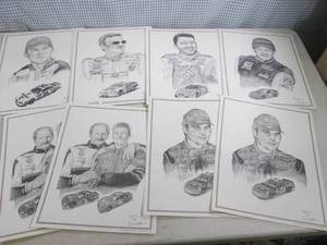 (H-2) NASCAR Driver Prints 2 each E...