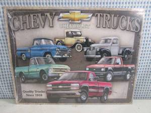 (EC1) Chevy Trucks Tin Sign 16 x 1...
