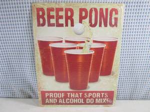 (EC1) Beer Pong Tin Sign 12 12 x ...