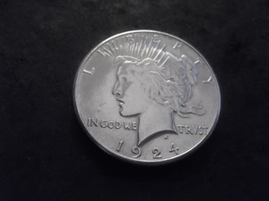 1924 S Peace Silver Dollar