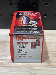 Hornady XTP 9mm .355 Bullets