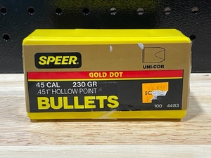 Speer 45 Cal .451 Hollow Point Bullets