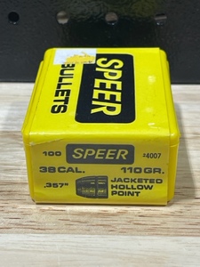 Speer 38 Cal .357 Jacketed Hollow Point Bullets