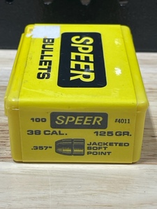 Speer 38 Cal .357 Jacketed Hollow Point Bullets