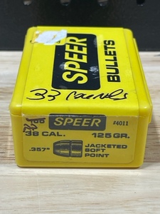 Speer 38 Cal .357 Jacketed Hollow Point Bullets