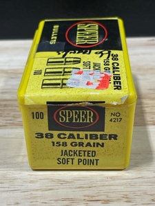 Speer 38 Cal Jacketed Soft Point Bullets