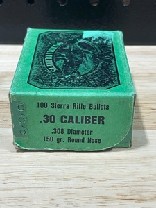 Sierra 30 Cal .308 Round Nose Bullets