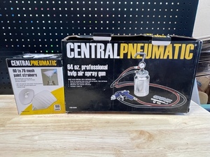 Central Pnuematic Air Spray Gun and Paint Strainers