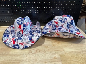 Pabst Blue Ribbon Cardboard Cowboy Hats