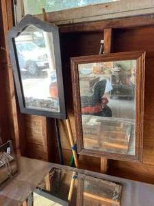 lot 39 image: 3 Antique Mirrors
