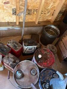 lot 94 image: Vintage Gas & Oil Cans