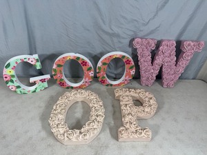 lot 52 image: Large Lot of New Wooden Letters