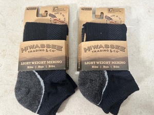 lot 66 image: 2 New Pairs Hiwassee Lightweight Merino Wool Socks