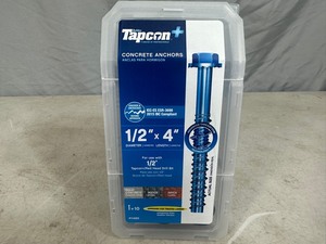lot 79 image: New Tapcon 12 x 4 Concrete Screw Anchors