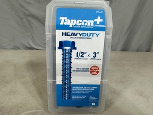 lot 80 image: New Tapcon 12 x 3 Concrete Screw Anchors