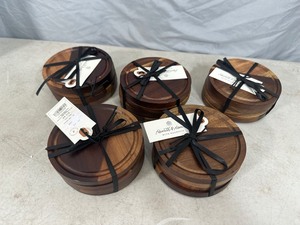lot 93 image: 5 New Coaster Sets From Hearth and Home with Magnolia