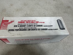 lot 102 image: New Milwaukee Carbide Tooth Hole Saw 1