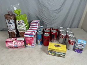 lot 104 image: Assorted Soda, Snacks, Drink Mixes