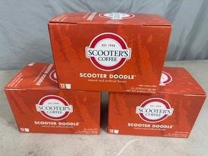 lot 115 image: 3 Boxes of Scooters Coffee K-Cups - Scooter Doodle