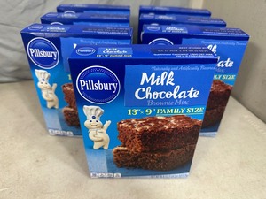 lot 121 image: 7 New Pillsbury Milk Chocolate Brownie Mix