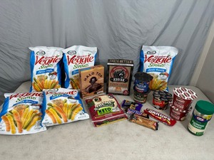 lot 134 image: Kodiak Pancake Mix, Veggie Straws, Keto Tortillas, Candy, and More