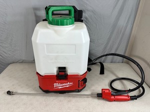 lot 12 image: Milwaukee M18 18-Volt 4 Gal. Lithium-Ion Cordless Switch Tank Backpack Lawn Sprayer