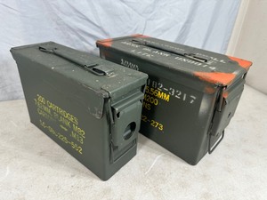 lot 27 image: 50 and 30 Cal. US Military Ammo Cans
