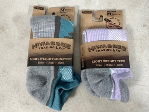 lot 38 image: 2 New Pairs Hiwassee Lightweight Tech Socks
