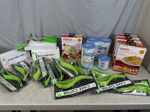 lot 40 image: New Vasta Slicers, Cake Slicers, Watermelon Slicers, Pool Filters